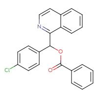 Chemical structure of (4-chlorophenyl)(isoquinolin-1-yl)methyl benzoate - CSSB00102649839