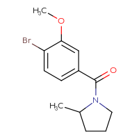 Chemical structure of 1-(4-bromo-3-methoxybenzoyl)-2-methylpyrrolidine - CSSB01999460688
