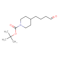 Chemical structure of tert-butyl 4-(4-oxobutyl)piperidine-1-carboxylate - CSSB00010409102