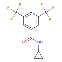 Chemical structure of N-cyclopropyl-3,5-bis(trifluoromethyl)benzamide - CSSB00104346662