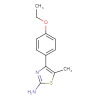 Chemical structure of 4-(4-ethoxyphenyl)-5-methyl-1,3-thiazol-2-amine - CSSB00000256433