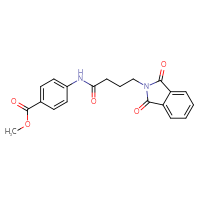 Chemical structure of methyl 4-[4-(1,3-dioxo-2,3-dihydro-1H-isoindol-2-yl)butanamido]benzoate - CSSB00048542424