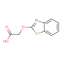 Chemical structure of 2-(1,3-benzothiazol-2-yloxy)acetic acid - CSSB00012349138