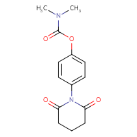 Chemical structure of 4-(2,6-dioxopiperidin-1-yl)phenyl N,N-dimethylcarbamate - CSSB21432560027