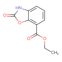 Chemical structure of ethyl 2-oxo-2,3-dihydro-1,3-benzoxazole-7-carboxylate - CSSB00029979120