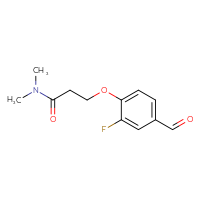 Chemical structure of 3-(2-fluoro-4-formylphenoxy)-N,N-dimethylpropanamide - CSSB00007196040