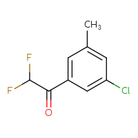 Chemical structure of 1-(3-chloro-5-methylphenyl)-2,2-difluoroethan-1-one - CSSB00121318775