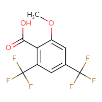 Chemical structure of 2-methoxy-4,6-bis(trifluoromethyl)benzoic acid - CSSB00016987715