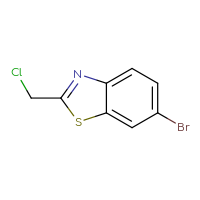 Chemical structure of 6-bromo-2-(chloromethyl)-1,3-benzothiazole - CSSB00012360201