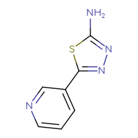 Chemical structure of 5-(pyridin-3-yl)-1,3,4-thiadiazol-2-amine - CSSB00000217618