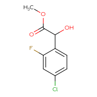 Chemical structure of methyl 2-(4-chloro-2-fluorophenyl)-2-hydroxyacetate - CSSB00012713326