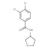 Chemical structure of 3,4-dichloro-N-(oxolan-3-yl)benzamide - CSSB00103352745