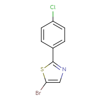 Chemical structure of 5-bromo-2-(4-chlorophenyl)-1,3-thiazole - CSSB00010106356