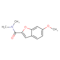 Chemical structure of 6-methoxy-N,N-dimethyl-1-benzofuran-2-carboxamide - CSSB02145205701