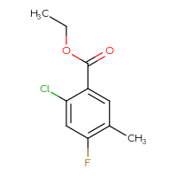 Chemical structure of ethyl 2-chloro-4-fluoro-5-methylbenzoate - CSSB00015528061
