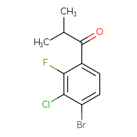 Chemical structure of 1-(4-bromo-3-chloro-2-fluorophenyl)-2-methylpropan-1-one - CSSB00014105433