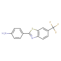 Chemical structure of 4-[6-(trifluoromethyl)-1,3-benzothiazol-2-yl]aniline - CSSB06587694355