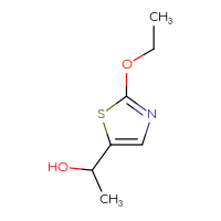 Chemical structure of 1-(2-ethoxy-1,3-thiazol-5-yl)ethan-1-ol - CSSB00153493677