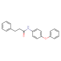 Chemical structure of N-(4-phenoxyphenyl)-3-phenylpropanamide - CSSB00102547113
