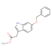 Chemical structure of methyl 2-[6-(benzyloxy)-1H-indol-3-yl]acetate - CSSB00035069623