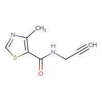 Chemical structure of 4-methyl-N-(prop-2-yn-1-yl)-1,3-thiazole-5-carboxamide - CSSB00011295611