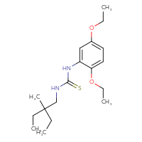 Chemical structure of 1-(2,5-diethoxyphenyl)-3-(2-ethyl-2-methylbutyl)thiourea - CSSB15860813265