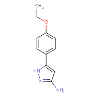 Chemical structure of 5-(4-ethoxyphenyl)-1H-pyrazol-3-amine - CSSB00020595933