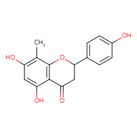 Chemical structure of 5,7-dihydroxy-2-(4-hydroxyphenyl)-8-methyl-3,4-dihydro-2H-1-benzopyran-4-one - CSSB00102523595