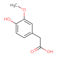 Chemical structure of 2-(4-hydroxy-3-methoxyphenyl)acetic acid - CSSB00000032101