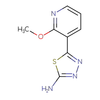 Chemical structure of 5-(2-methoxypyridin-3-yl)-1,3,4-thiadiazol-2-amine - CSSB00011762334