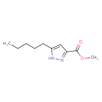 Chemical structure of methyl 5-pentyl-1H-pyrazole-3-carboxylate - CSSB01991172174