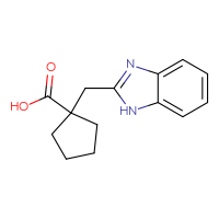 Chemical structure of 1-[(1H-1,3-benzodiazol-2-yl)methyl]cyclopentane-1-carboxylic acid - CSSB00000602577
