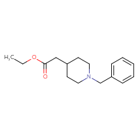 Chemical structure of ethyl 2-(1-benzylpiperidin-4-yl)acetate - CSSB00000043917