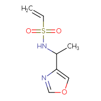 Chemical structure of N-[1-(1,3-oxazol-4-yl)ethyl]ethene-1-sulfonamide - CSSB09895547933