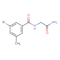 Chemical structure of 2-[(3-bromo-5-methylphenyl)formamido]acetamide - CSSB00013420014