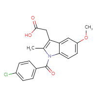 Chemical structure of 2-[1-(4-chlorobenzoyl)-5-methoxy-2-methyl-1H-indol-3-yl]acetic acid - CSSB00000715750