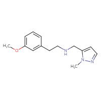 Chemical structure of [2-(3-methoxyphenyl)ethyl][(1-methyl-1H-pyrazol-5-yl)methyl]amine - CSSB00008055791