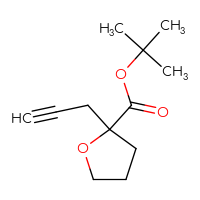 Chemical structure of tert-butyl 2-(prop-2-yn-1-yl)oxolane-2-carboxylate - CSSB00103146659