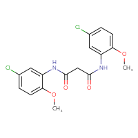 Chemical structure of N,N'-bis(5-chloro-2-methoxyphenyl)propanediamide - CSSB00000680614
