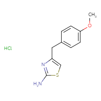 Chemical structure of 4-[(4-methoxyphenyl)methyl]-1,3-thiazol-2-amine hydrochloride - CSSB02516457006