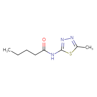 Chemical structure of N-(5-methyl-1,3,4-thiadiazol-2-yl)pentanamide - CSSB00000002132