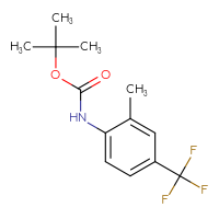 Chemical structure of tert-butyl N-[2-methyl-4-(trifluoromethyl)phenyl]carbamate - CSSB00010253288