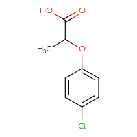Chemical structure of 2-(4-chlorophenoxy)propanoic acid - CSSB00000184027