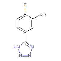Chemical structure of 5-(4-fluoro-3-methylphenyl)-1H-1,2,3,4-tetrazole - CSSB00000744970