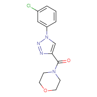 Chemical structure of 4-[1-(3-chlorophenyl)-1H-1,2,3-triazole-4-carbonyl]morpholine - CSSS00060963470