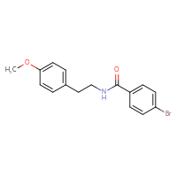 Chemical structure of 4-bromo-N-[2-(4-methoxyphenyl)ethyl]benzamide - CSSB00047743167