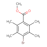 Chemical structure of methyl 4-bromo-2,3,5,6-tetramethylbenzoate - CSSB03549275739