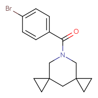Chemical structure of 9-(4-bromobenzoyl)-9-azadispiro[2.1.2⁵.3³]decane - CSSB17433241224