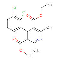 Chemical structure of 3-ethyl 5-methyl 4-(2,3-dichlorophenyl)-2,6-dimethylpyridine-3,5-dicarboxylate - CSSB00016998030