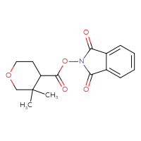 Chemical structure of 1,3-dioxo-2,3-dihydro-1H-isoindol-2-yl 3,3-dimethyloxane-4-carboxylate - CSSB00116215796